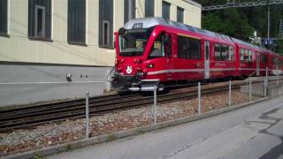 Swiss Railways, metre gauge - Bernina Express, leaving Poschiavo, southbound