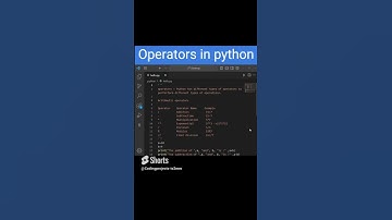 operators in python #shortvideo #python #programming #shorts #codingshortvideo #shortfeed #