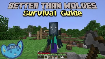 Building a Base to Defend from Mobs - EP3 Better Than Wolves (Minecraft) Survival Guide