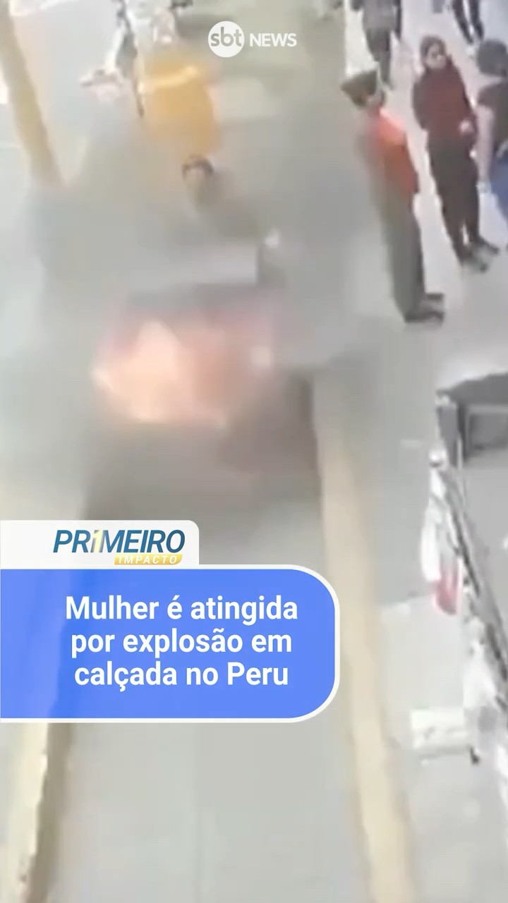 Mulher é atingida por explosão em calçada no Peru