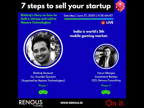 7 steps to sell your startup - video from Renous