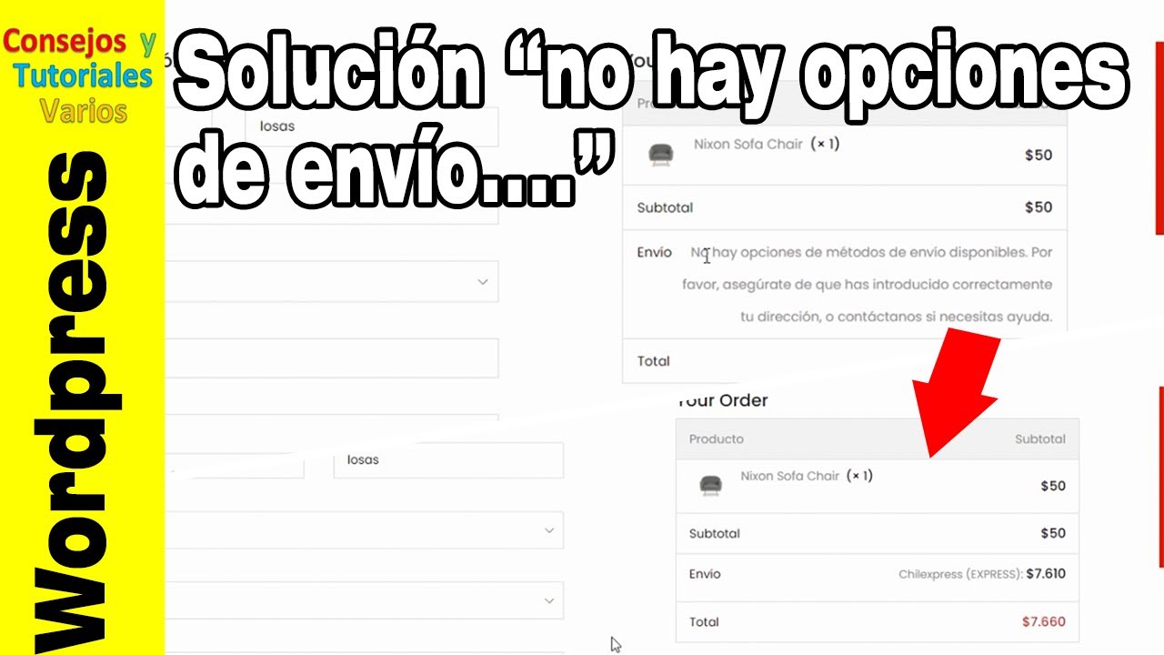 Cómo solucionar el error de envío en WooCommerce 🚚❌ “No hay métodos de envío disponibles”