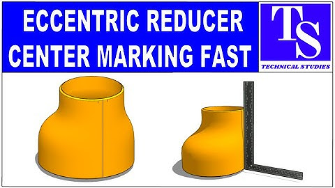 Eccentric reducer, center marking fast easy method tutorial piping tips and tricks.