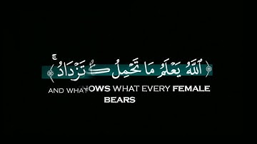 الله يعلم ما تحمل كل أنثى شاشة سوداء | كرومات قرآن كريم | عبد الرحمن مسعد شاشة سوداء