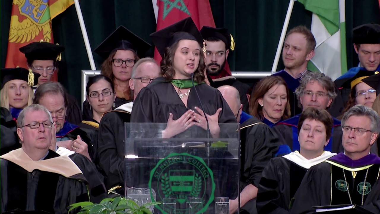 Graduate Student Speaker St. Norbert College Commencement 2017 YouTube