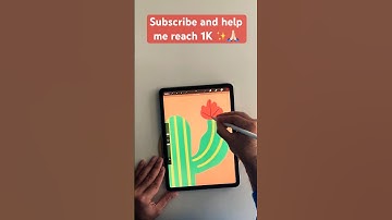 This cartoon cactus is so easy to draw 🌵 #procreatetutorial