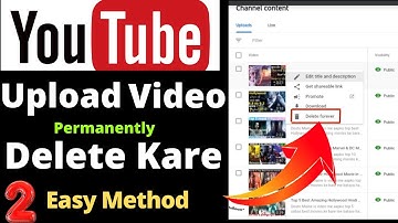 youtube par upload video kaise delete kare | how to delete video from youtube channel | Tech Chapter