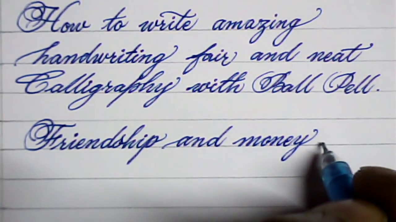 best cursive writing