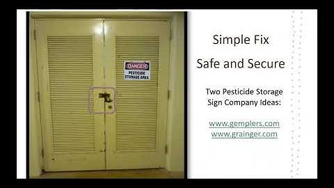 National Pesticide Applicator Certification Core Manual (Chapter 8) - Pesticide Storage & Transport