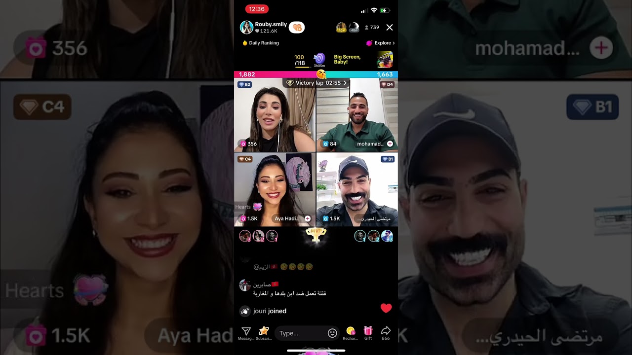 قست مرتضى و روبي مع مشتركين معركة الحب آية العراقية و محمد #قسمة_ونصيب