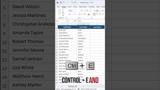 Split Names in Excel in 2 Seconds #excel #spreadsheetmagic