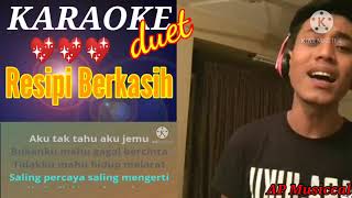 Resipi Berkasih , karaoke duet tanpa vokal cewek, feat Khai Bahar 💖💖💖