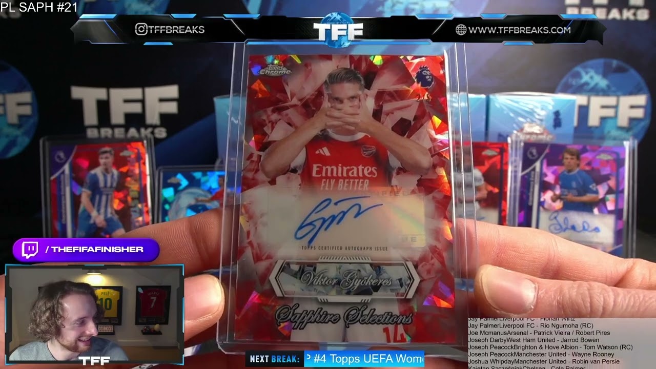 2026 Topps Chrome Premier League Sapphire Hobby 10-Box Case PYT/PYP #21