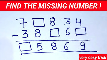 How to find missing number | How to subtract missing number | ghatav | ghatao | ghatana kaise kare