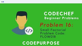 Problem 16: Small Factorial / FLOW018 | CodeChef Beginner C++