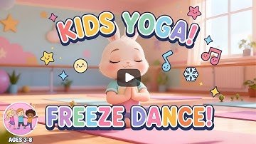 Yoga Freeze Dance for Kids | Fun Bunny Exercise for Toddlers 🐰🧘‍♀️🎶