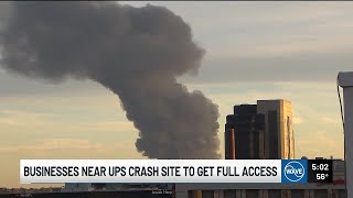 Businesses near UPS crash site will be given full access next Wednesday