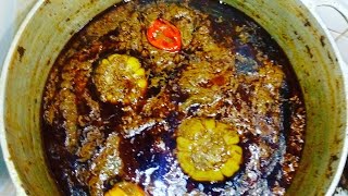 Sauce feuille de manioc au pâte d'arachide Mborokhé Mafé haco bantara Cassava Leaves Cuisine guinéen