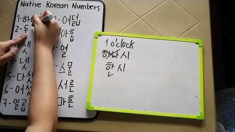 How to count in KOREAN using NATIVE/PURE KOREAN NUMBERS