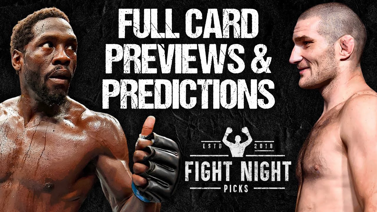 UFC Fight Night: Cannonier vs. Strickland Full Card Previews & Predictions