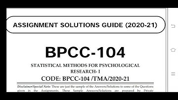 BPCC 104 Ignou Solved Assignment 2020-21