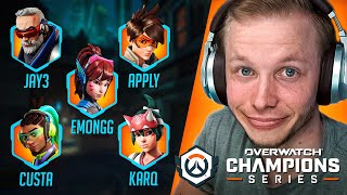 Playing in the $70,000 OVERWATCH CHAMPIONS SERIES!! (ft. Apply, Custa, KarQ & Emongg)