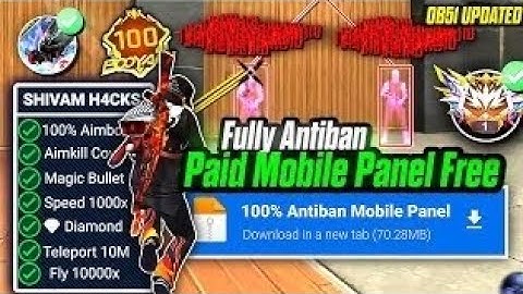 Free Fire Panel Antiban || Free Fire Mod Menu 100% Safe 💀 Free Fire Injector Safe  || #freefire 