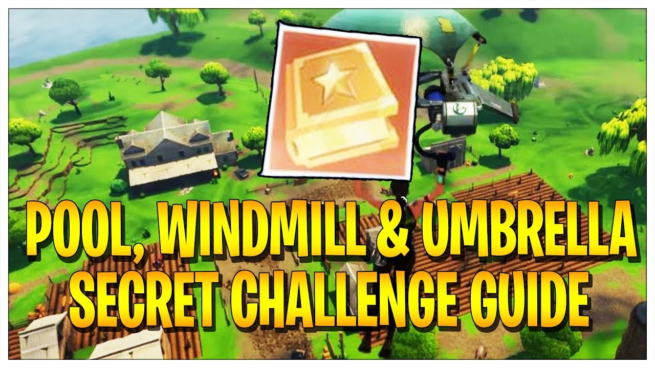 Fortnite - Search between a Pool, Windmill and an Umbrella Challenge Guide