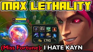 THIS IS THE MOST LETHALITY KAYN CAN GET (TRUE DAMAGE KAYN)
