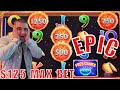 $125 Max Bet &amp; EPIC JACKPOTS On High Limit Ultimate Fire Link Slot