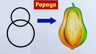 papaya drawing with colours ||Gali Gali Art ||