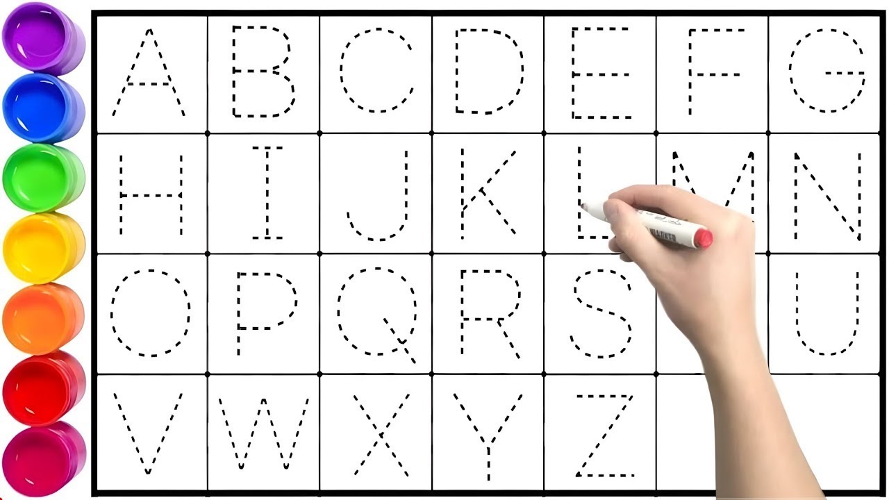 ABCD Alphabets kids drawing and alphabets learning counting numbers and drawing shapes abc Kids song