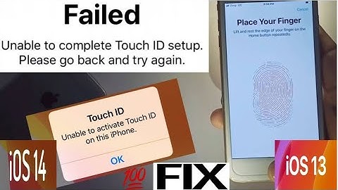 Unable To Activate Touch ID on this iPhone, unable to complete Touch ID setup touch Id failed,error