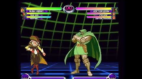 MvC2 - Ruby Heart and drones - tag set up for Ironman