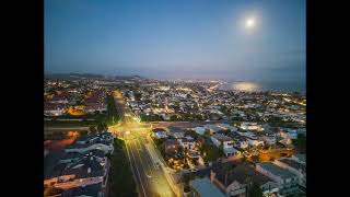 DJI Mini 3 Pro 4K Hyperlapse - Dana Point coast with a full moon screenshot 3