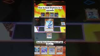 How to beat Drytrons in 8 seconds
Using Koaki Meiru Doom to autowin against Drytrons. Literally Normal Summon, pass...
Drytrons is a ritual based deck of light monsters that special summon themselves to the field from the hand or GY. This allows them to effectively infinite recycle their resources. In addition, they benefit from additional resources such as Benten, Eva, and Herald of the Orange Light. Finally, they get to summon powerful ritual monsters such as Herald of Perfection or Herald of Ultimateness, resulting in several negates in a single turn.
My deck uses Archfiends in a classic Beatdown style! But I didnt get that far, because Koaki Meiru Doom negates all light effects, so I autowon off that
#YuGiOh #TheArchfiendGuy #Shorts
Welcome to my channel! If you enjoy Yu-Gi-Oh! and possibly interested in the Archfiend archetype, then youre in the right place for:
- Archfiend deck profiles
- Archfiend combo videos
- Archfiend reviews and place in the meta
- Meta & competitive discussions
- Yugioh deck profiles (general)
- Yugioh pack openings
- Sealed duels
... and much more!
SAY HI ON SOCIAL:
Twitch: https://www.twitch.tv/thearchfiendguy
Twitter: https://twitter.com/ArchfiendGuy
Make sure to hit subscribe, browse the channel, and get involved!
For business enquires: thearchfiendguy@gmail.com How to beat Drytrons in 8 seconds