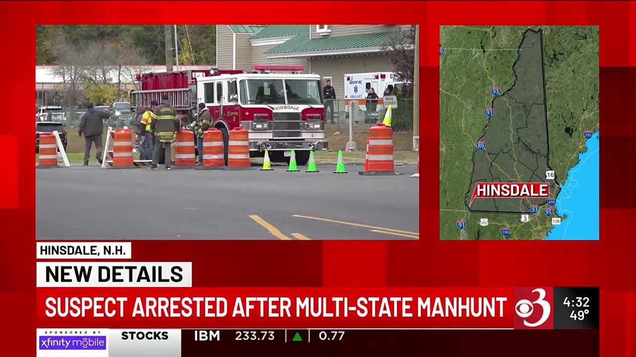 Suspect arrested after manhunt in New Hampshire and Vermont - YouTube