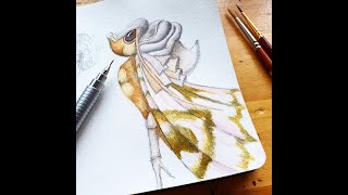 Painting an Angle Shades Butterfly With Warercolor