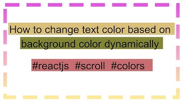 How to change text color based on background color dynamically