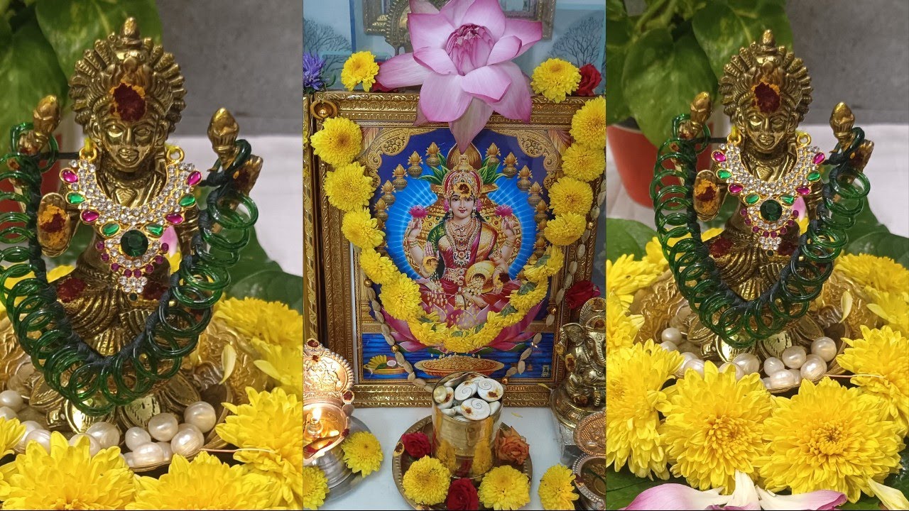 ✨🪷Lakshmi puja Decoration Ideas Varalakshmi Pooja decoration 