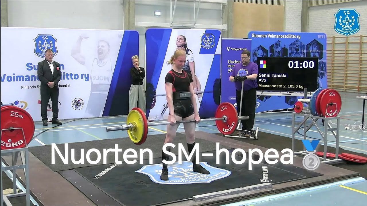 Senni Tamskin 237,5 kg yhteistulos ja nuorten SM-hopeaa🥈
