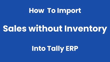 How to import data for Sales With Inventory from Excel to Tally ERP- Xcel2tally.com