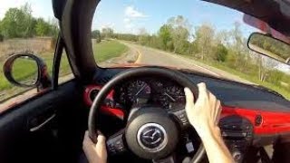 Driving the MX-5 on a twisty road (wild BMW Z4 appears)