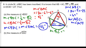 Inscribed Angles Lesson 17 HW Review Part 2