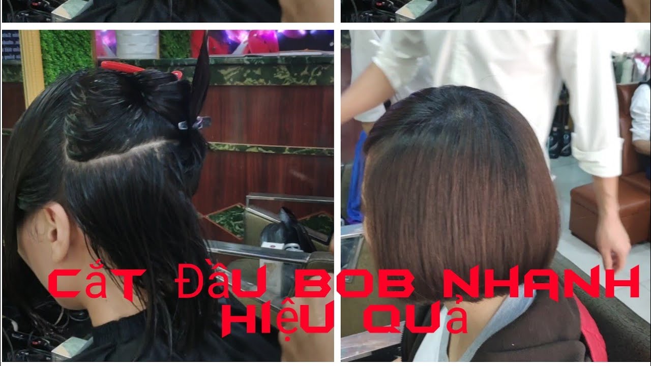 Trường ToNy. Hướng dẫn cắt đầu Bob đơn giản hiệu quả . Viện tóc Nhất linh 1.