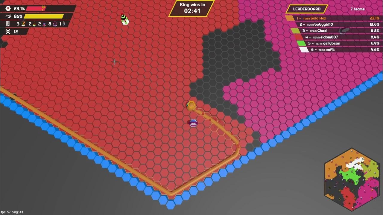 100 Hexanaut.io DUO game with ONE person! YouTube