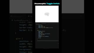 Neumorphic Toggle Switch using HTML CSS 🔥 | Modern UI Animation