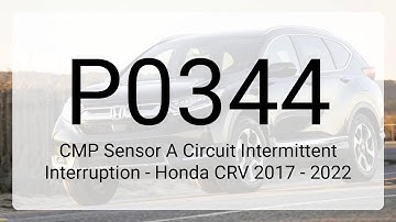 DTC P0344: CMP Sensor A Circuit Intermittent Interruption - Honda CRV 2017 - 2022