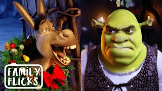 Donkey Crashes Shrek's Christmas | Shrek The Halls (2007) | Family Flicks