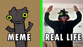 Toothless Dancing Original Vs Real life Part 2